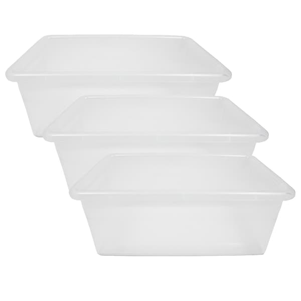 Plastic, Clear, 3 PK